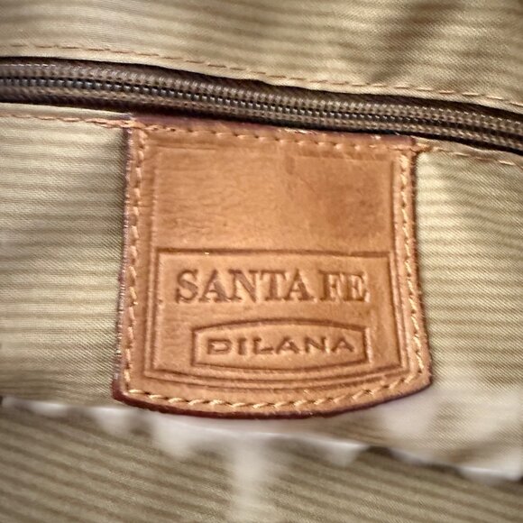 Vintage La Santa Fe Dilana Leather Briefcase Satchel Adjustable Strap Top Handle - Picture 10 of 10